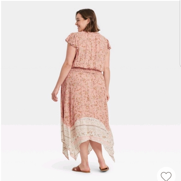 Knox Rose Flutter Sleeve Asymmetrical Midi Dress - Picture 6 of 6